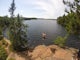 Cliff Jump at Beth Lake in the BWCA