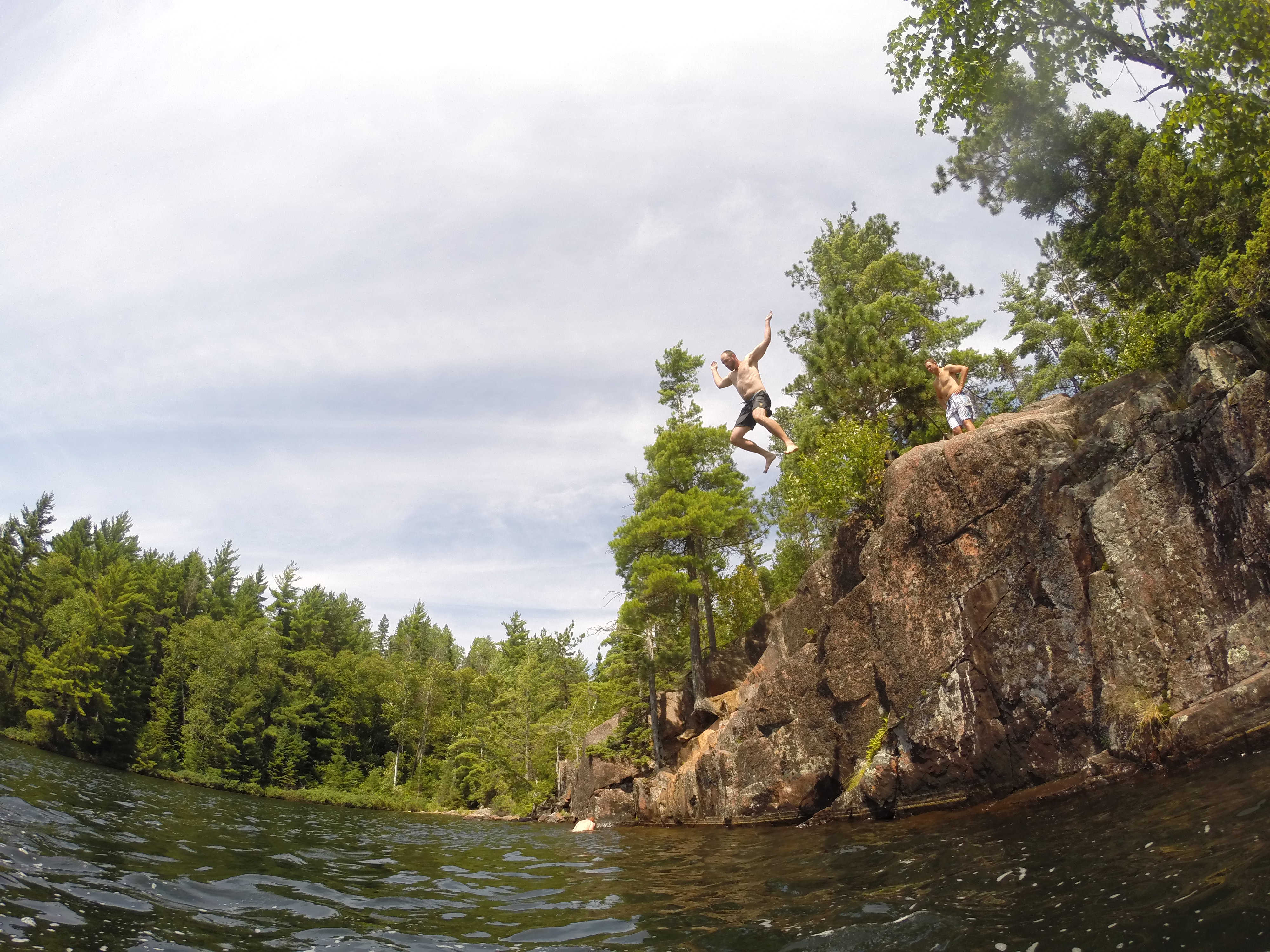 Cliff Jump at Beth Lake in the BWCA