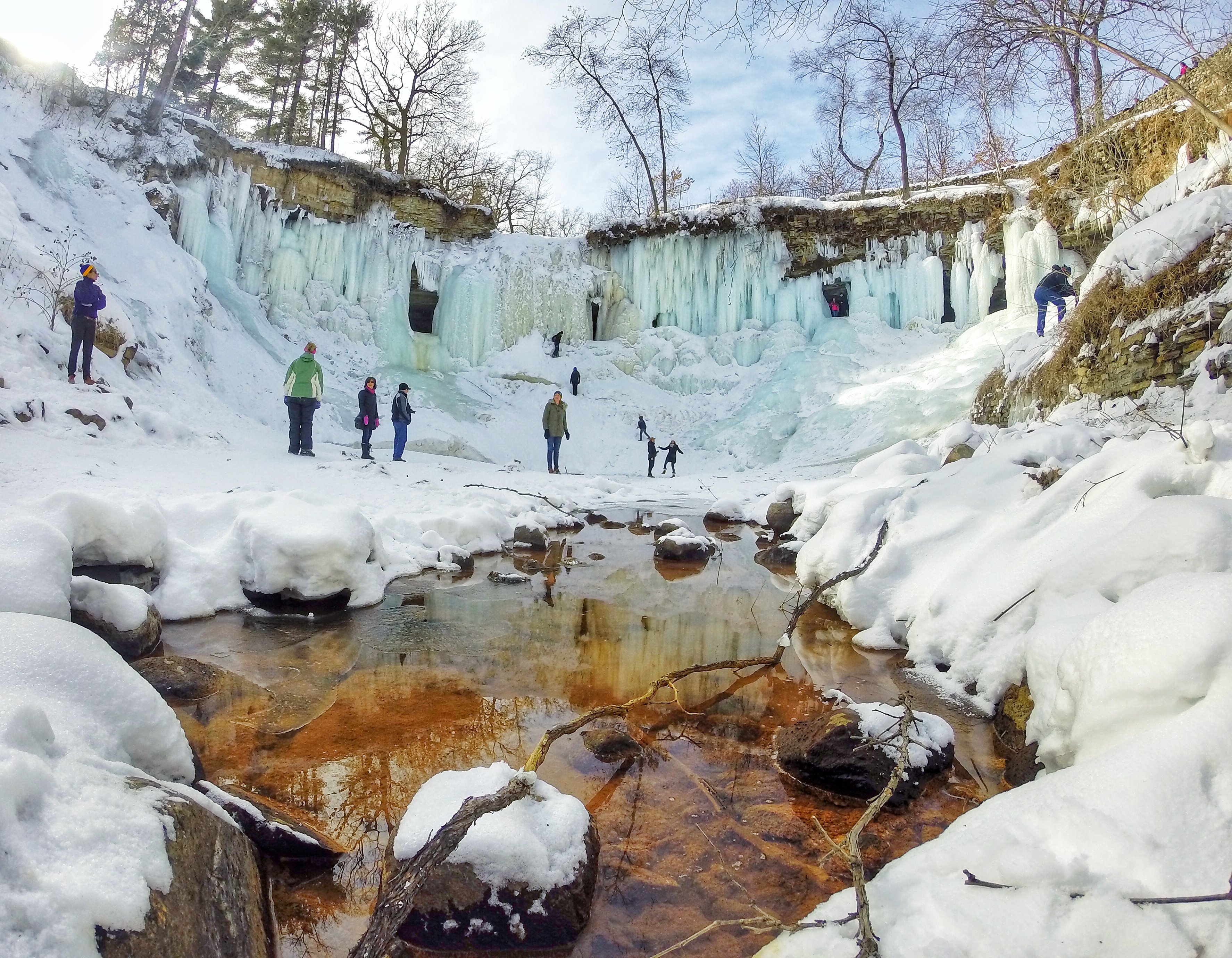 Explore Frozen Minnehaha Falls