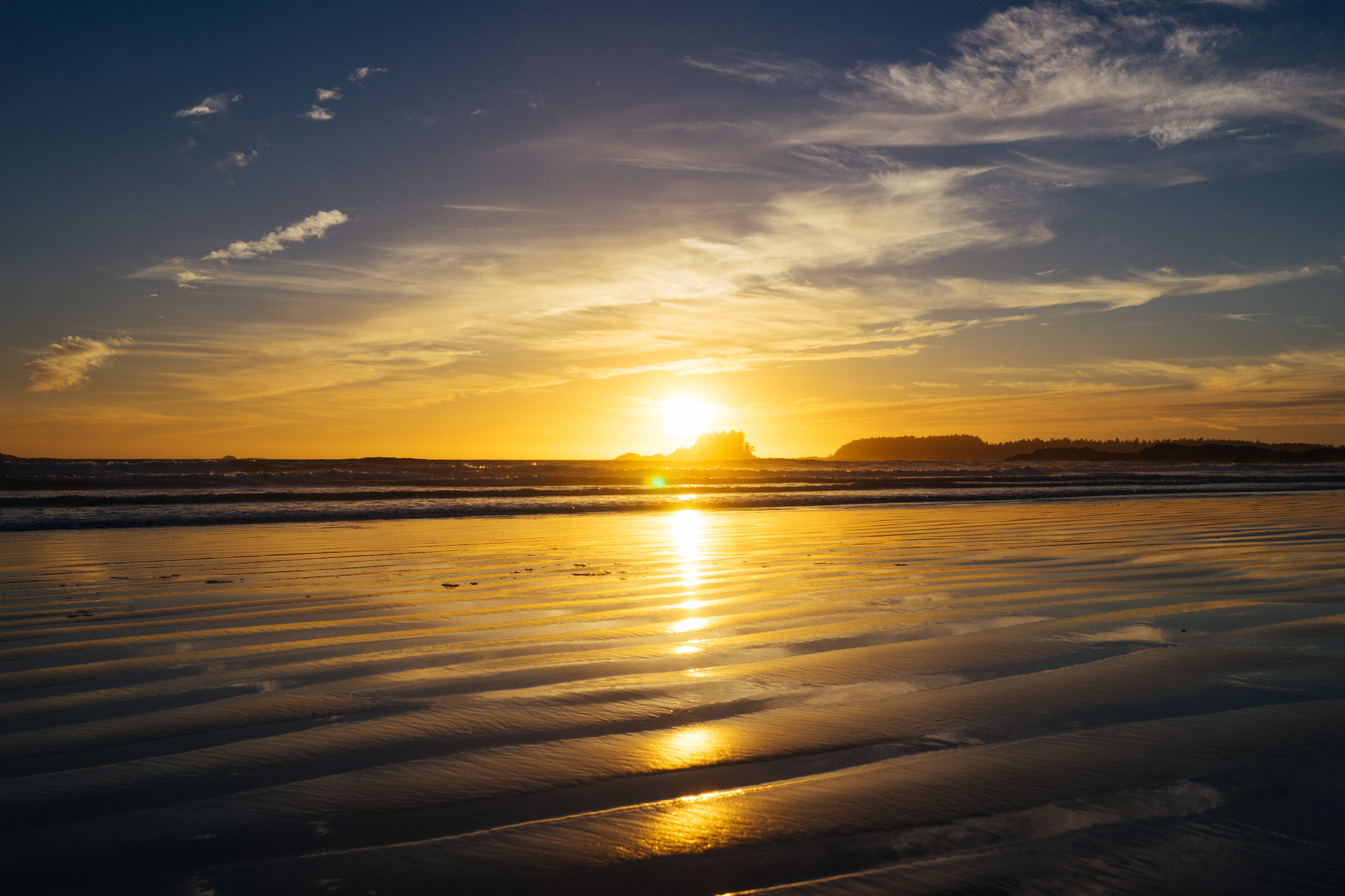 Sunset At Chesterman Beach, Tofino, British Columbia