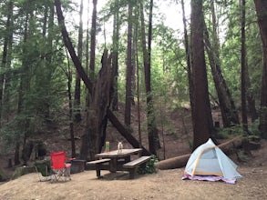 Camp at Ventana Campground, Big Sur