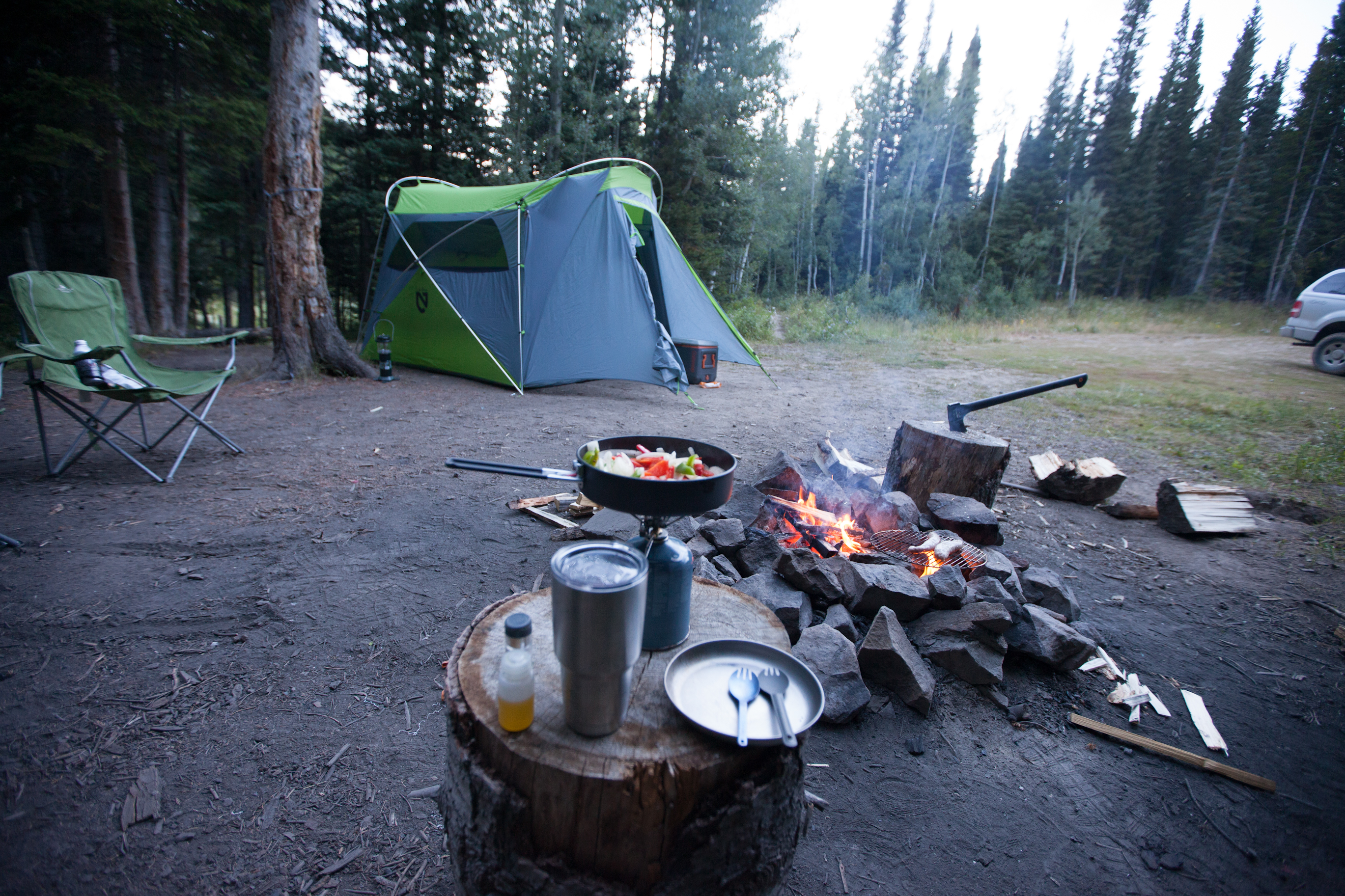 Camp Near Little Muddy Creek, Routt National Forest