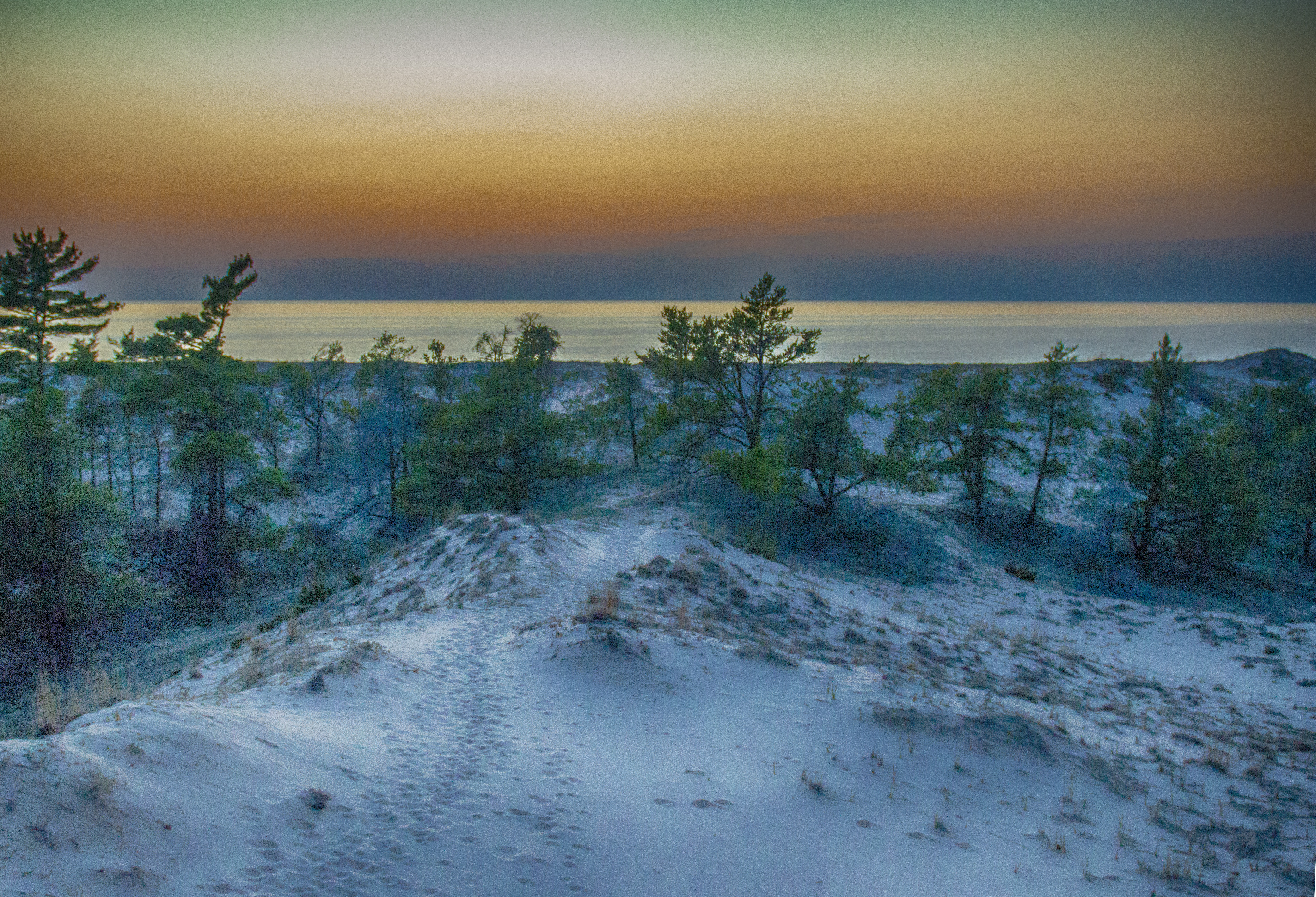 Camp at White Pine Campground, Honor, Michigan
