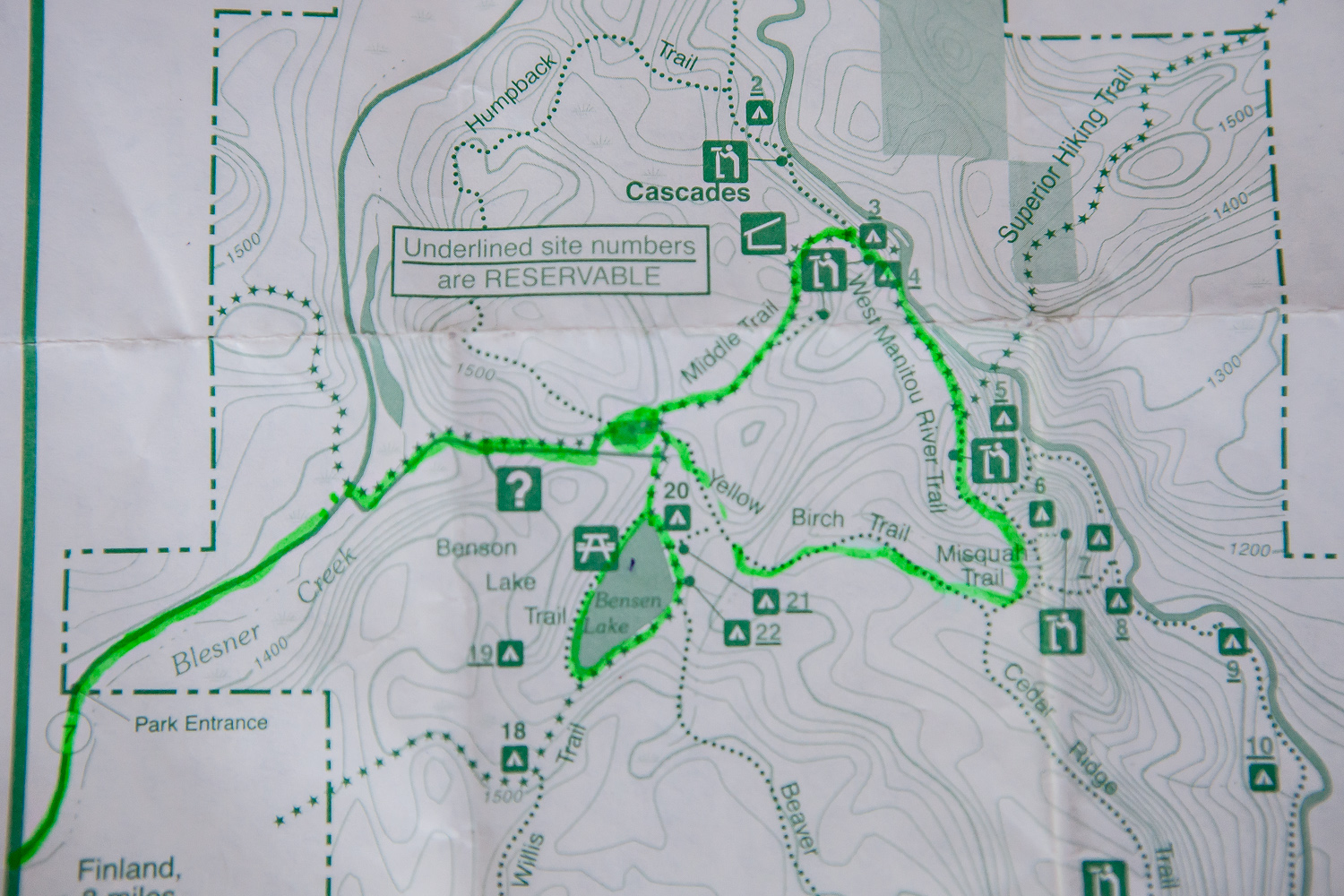 Camp at George H. Manitou Crosby State Park