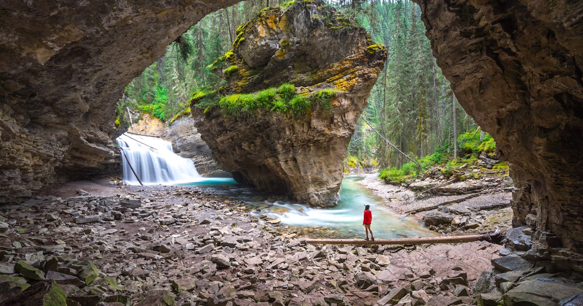 Hike to the Johnston Canyon Cave, Improvement District No. 9, Alberta