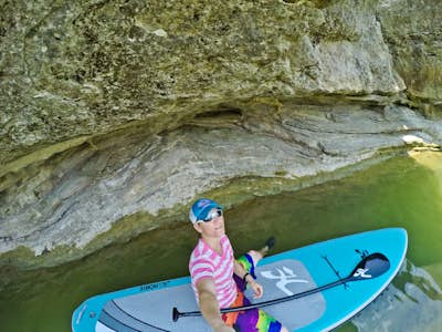 Camping and Swimming Holes at McKinney Falls State Park, Austin Texas