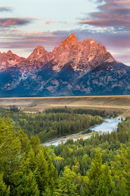 Photograph the Grand Teton at the Snake River Overlook