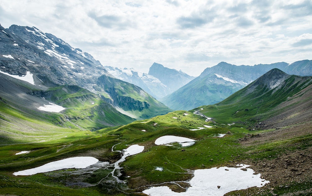 Hike to Surenenpass in the Uri Alps, Fluelen, switzerland