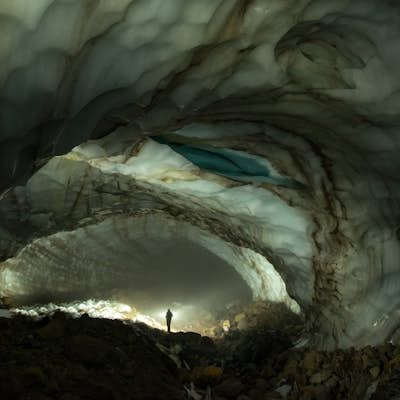 Explore the Sandy Glacier Ice Caves