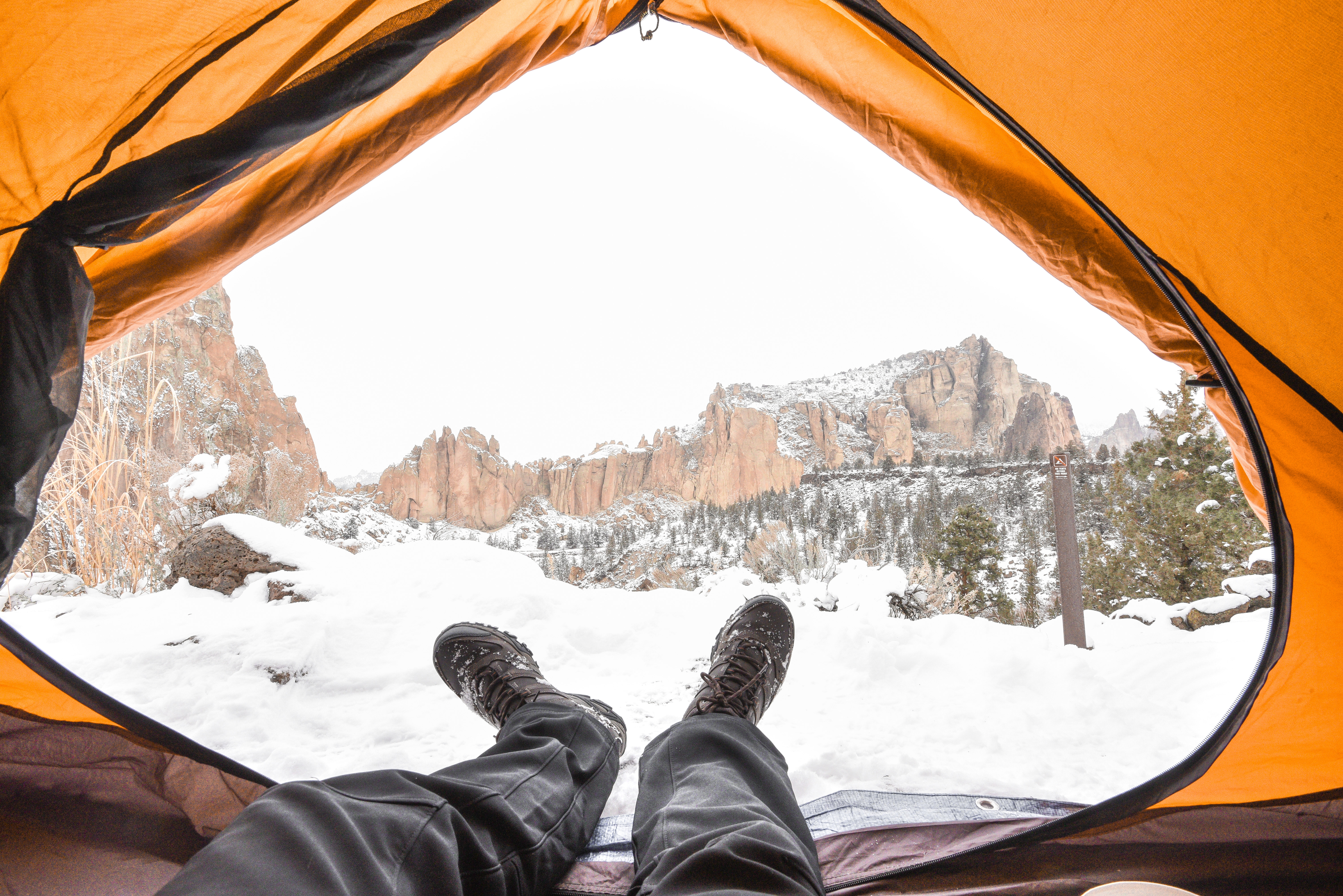 Snow Camp at Smith Rock