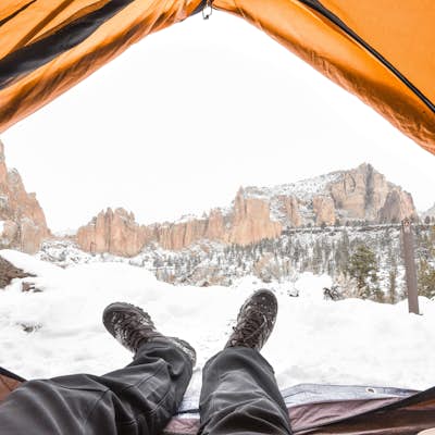 Snow Camp at Smith Rock