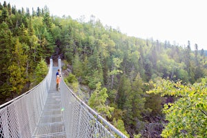 Hike to the White River Suspension Bridge in Pukaswka National Park