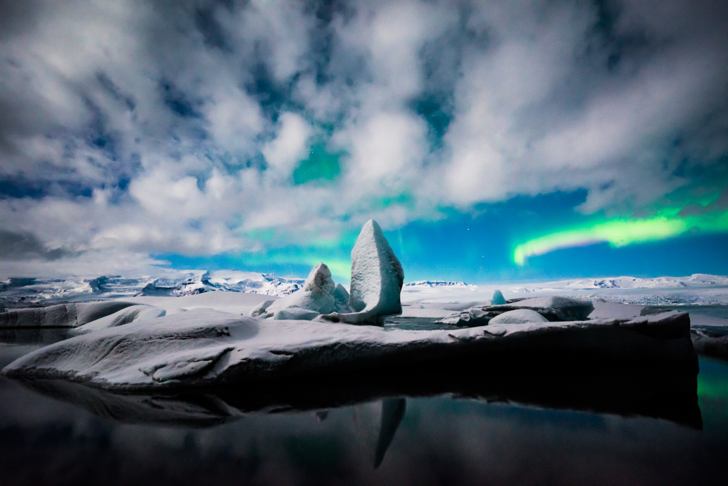 Photograph the Northern Lights at Jökulsárlón