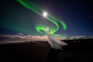 Photograph the Northern Lights at Jökulsárlón