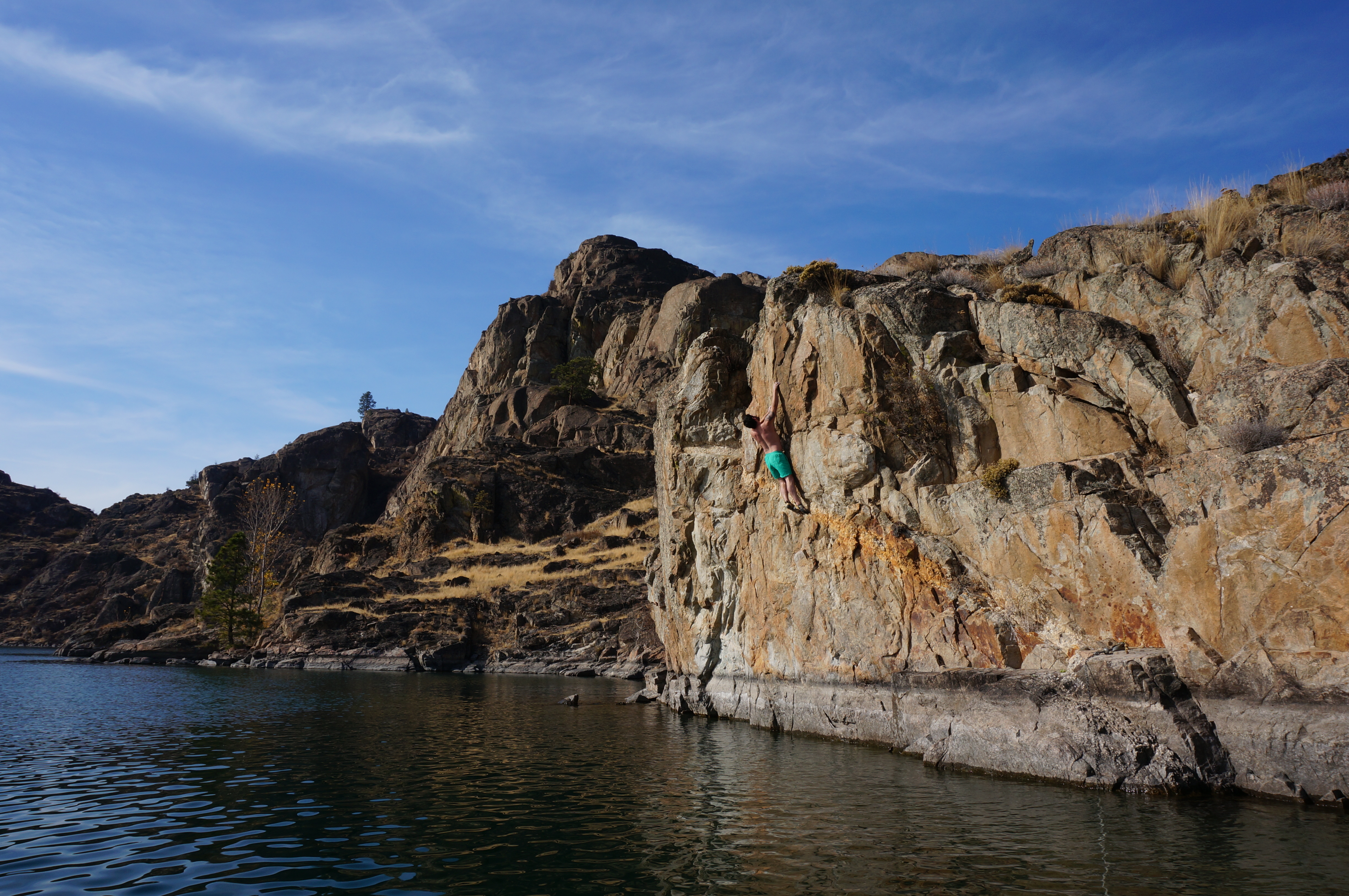 Deep Water Solo at Banks Lake, Electric City, Washington