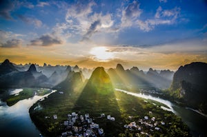 Capture the Sunset from Mt. Laozhai (老寨山)