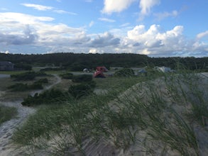 Camp on Ocracoke Island, NC