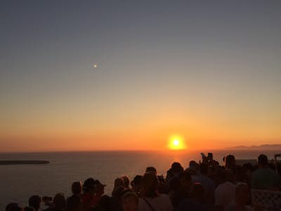 Watch the sunset at Oia 