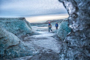 Explore the Jokulsarlan Ice Caves in Iceland 