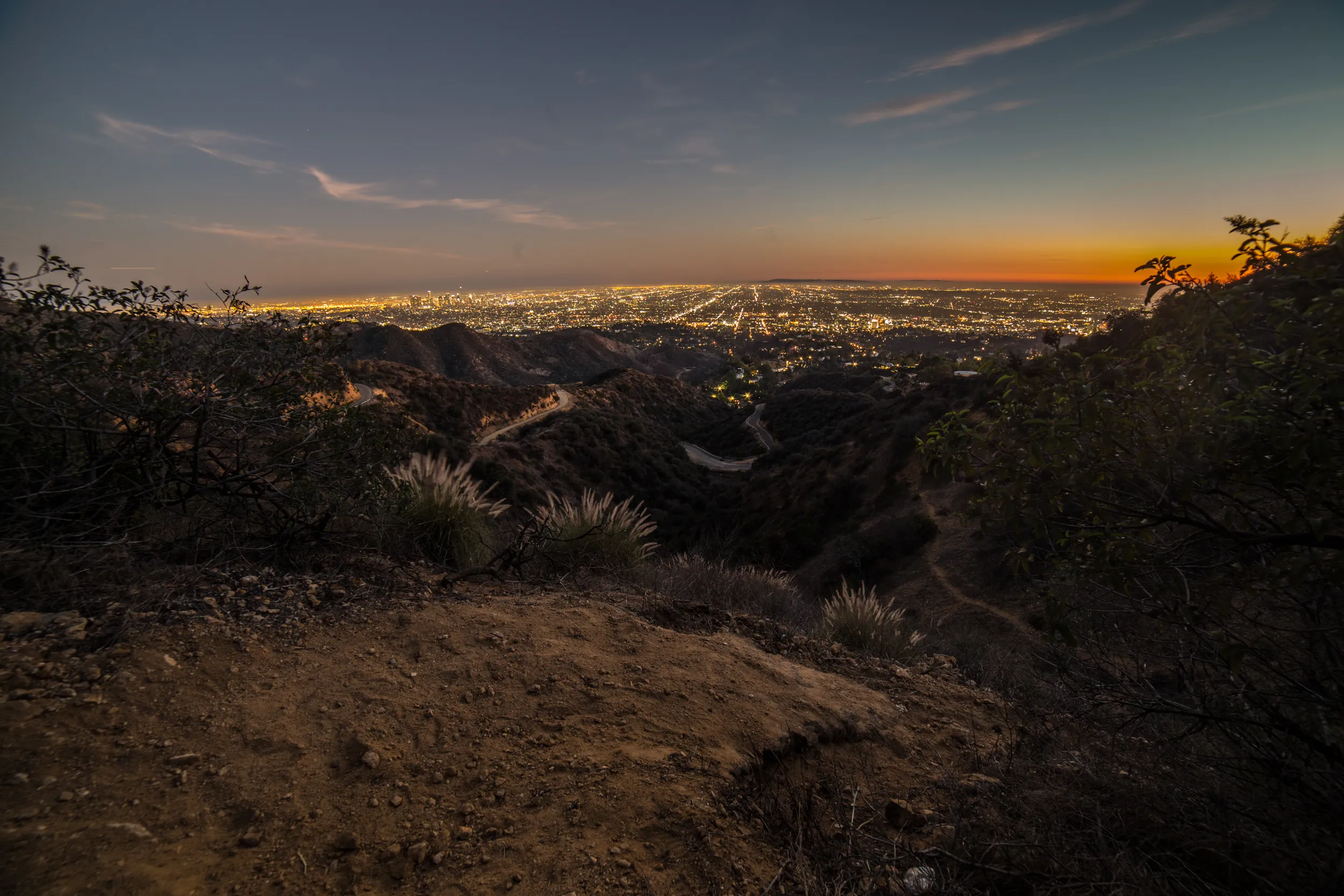 Hollywood Sign via Brush Canyon Trail