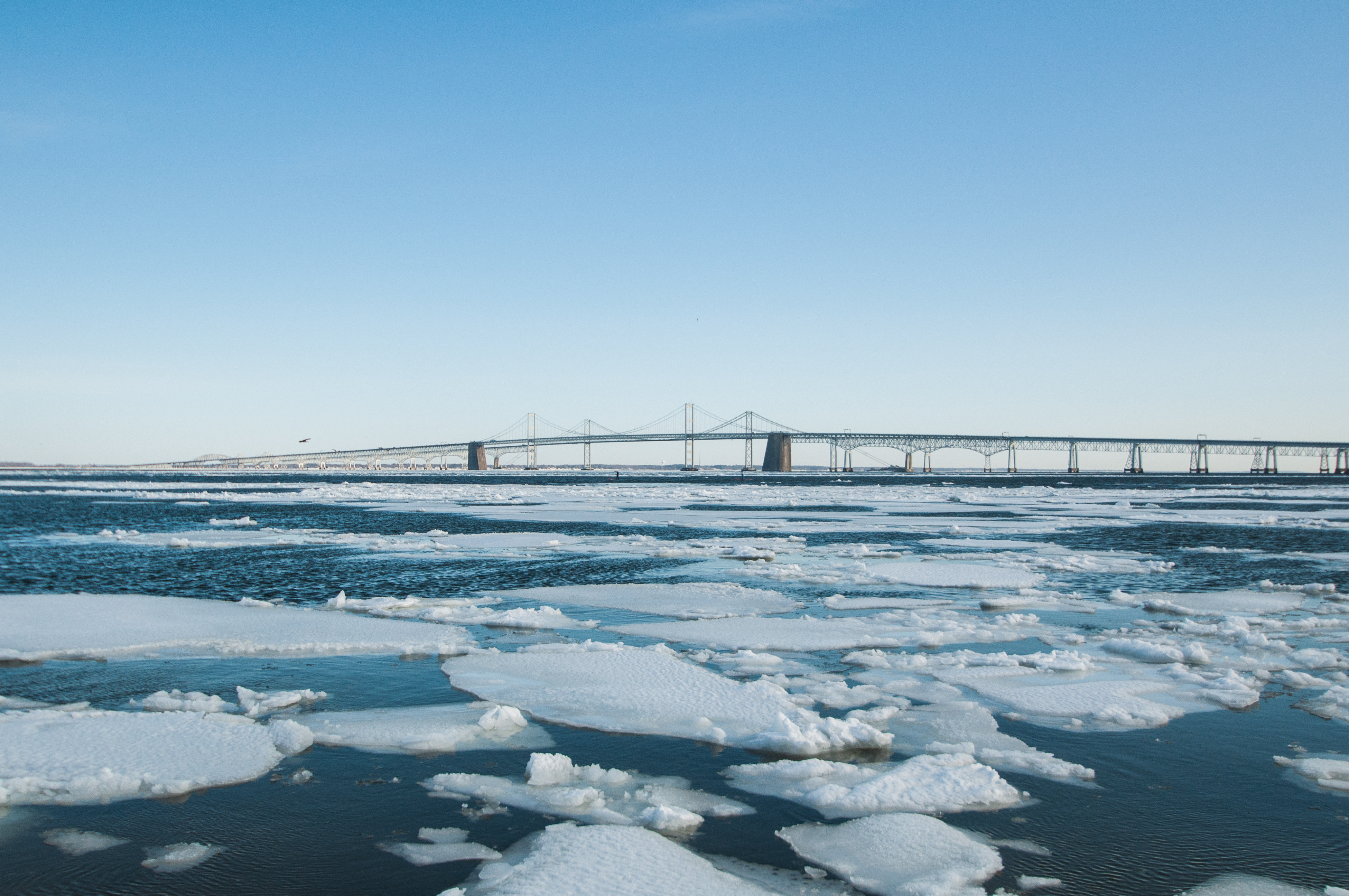 Photograph the Frozen Bay at Sandy Point