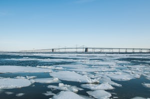 Photograph the Frozen Bay at Sandy Point