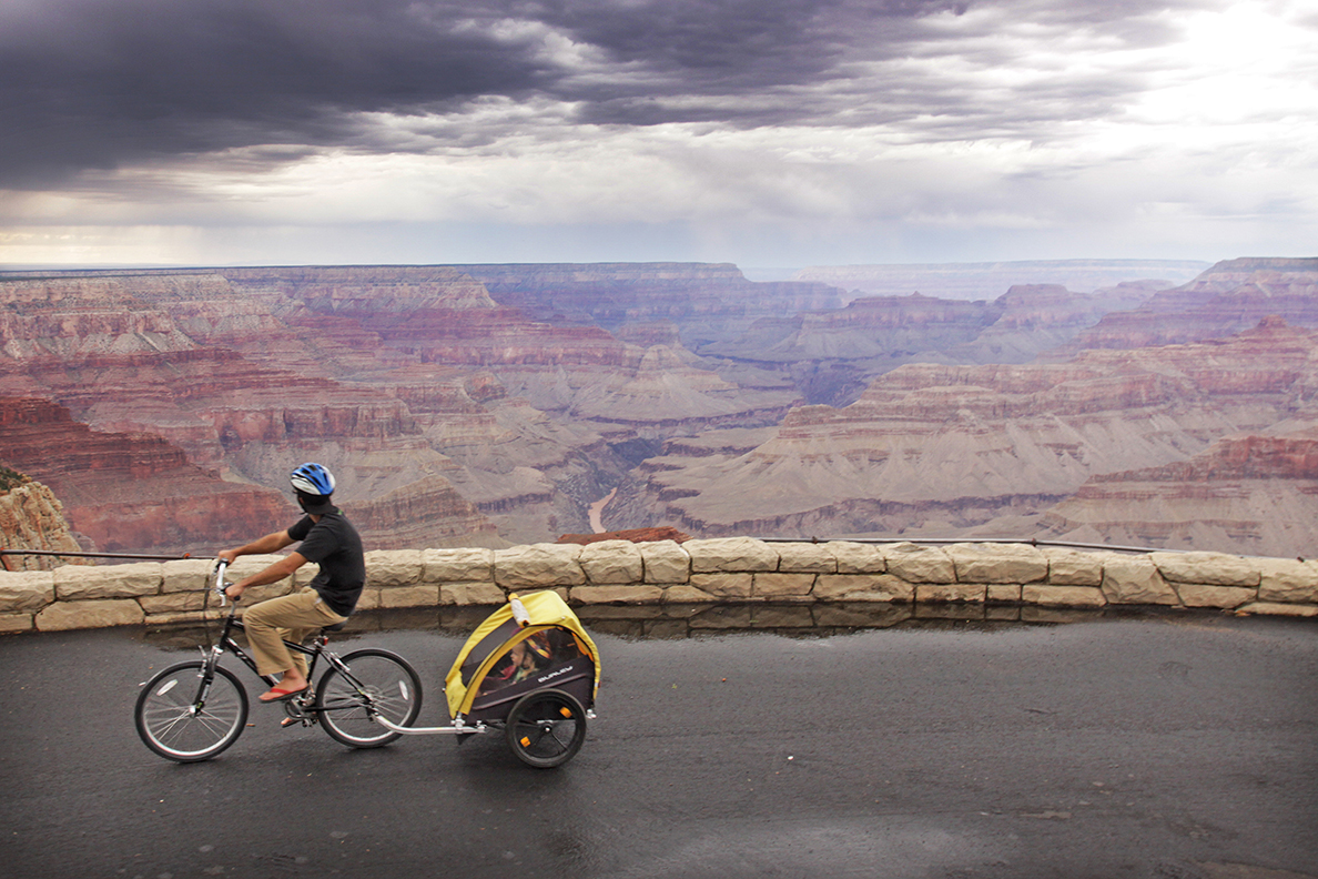 biking at the grand canyon