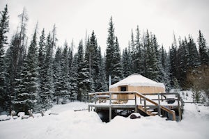 Camp out at Dancing Moose Yurt