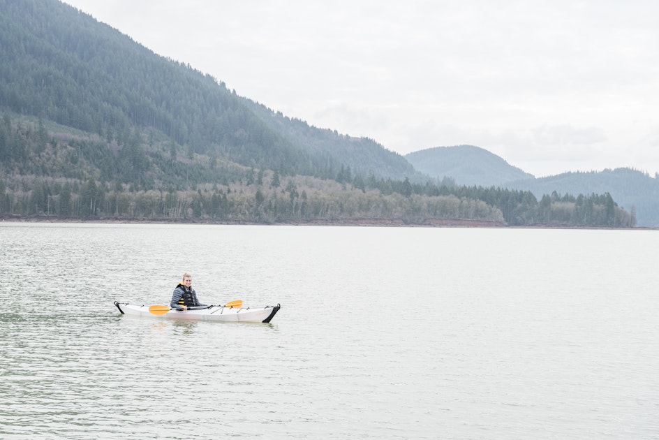 Kayak at Yale Lake, Ariel, Washington