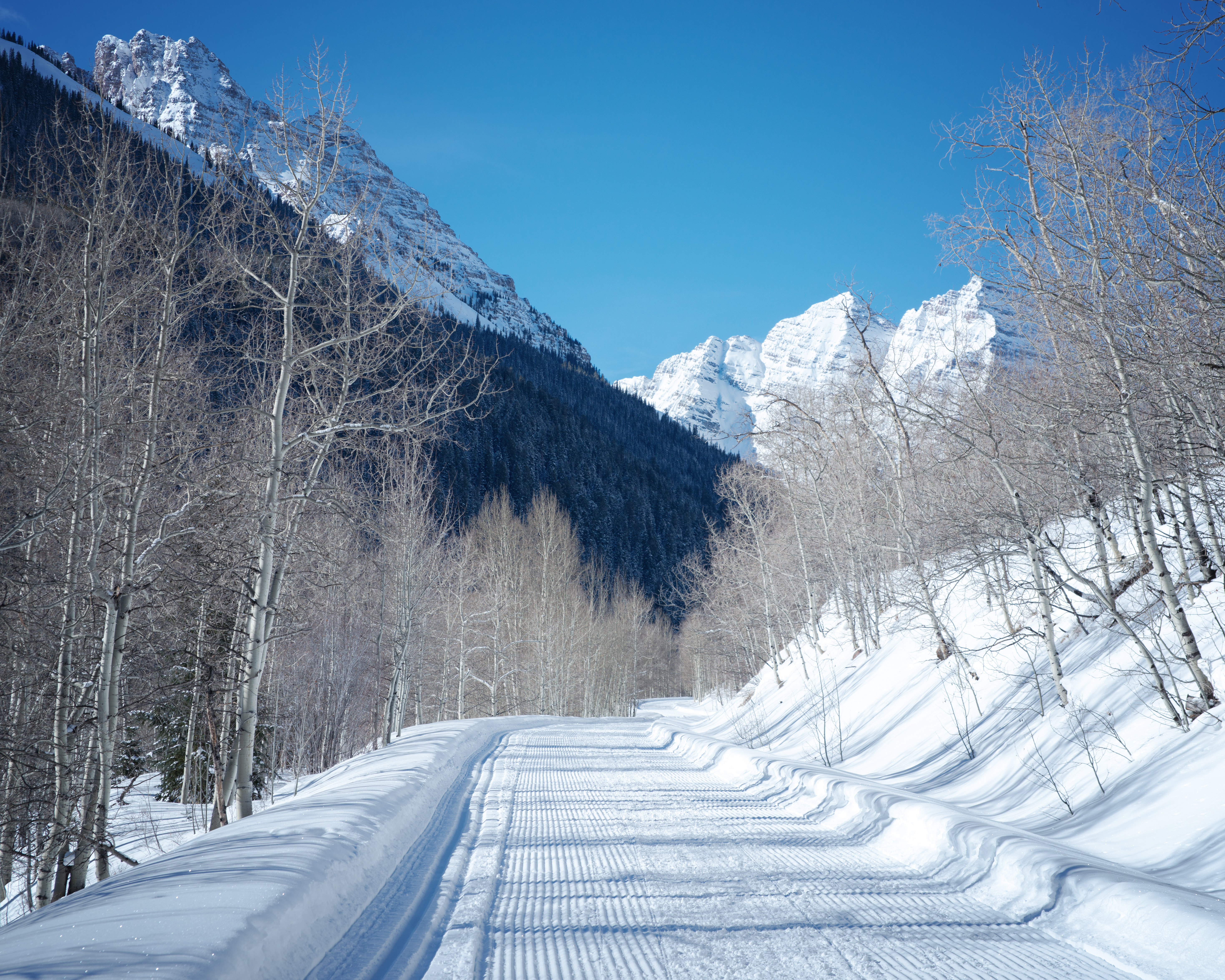 Ski or Snowshoe to the Maroon Bells