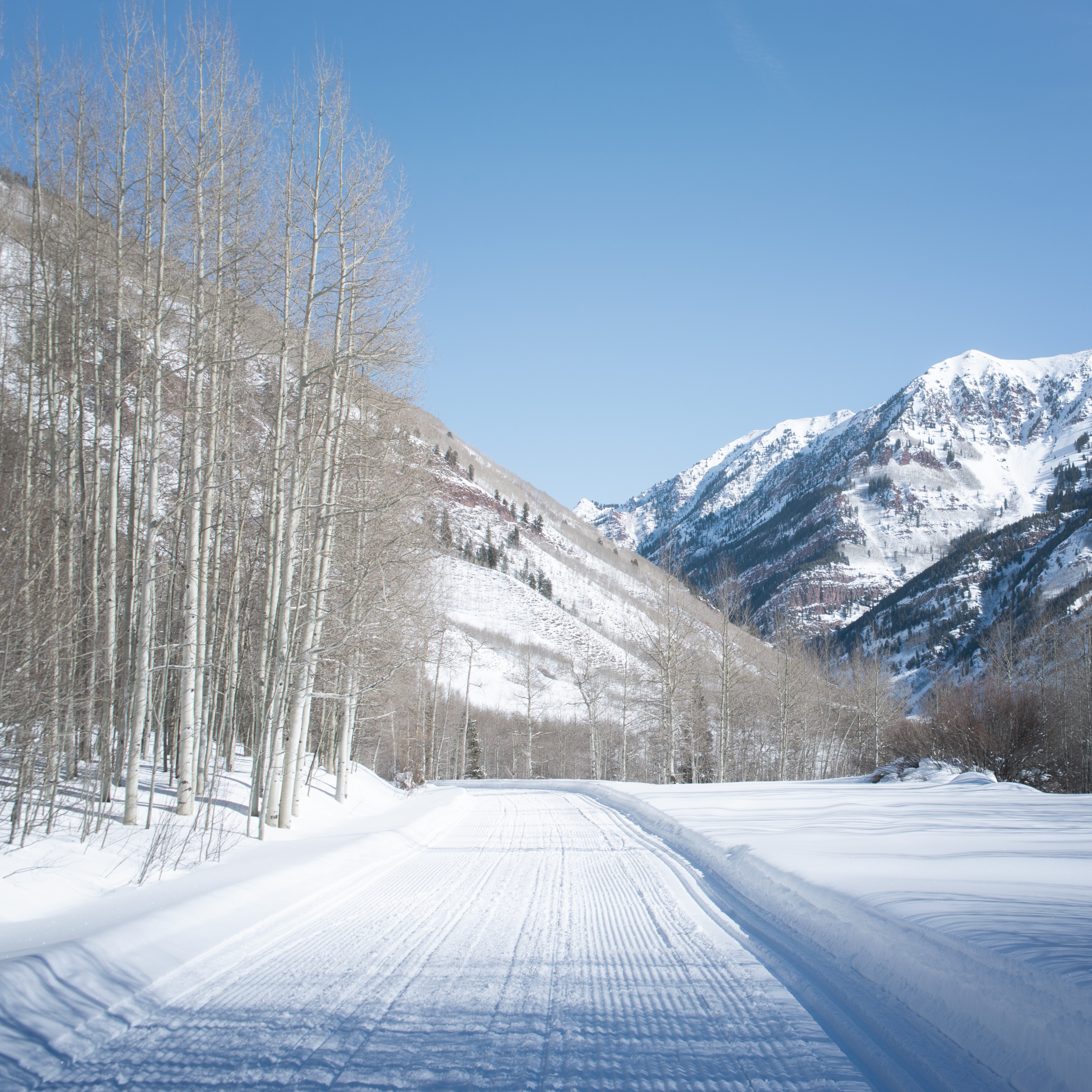 Ski or Snowshoe to the Maroon Bells