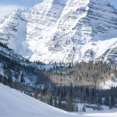 Ski or Snowshoe to the Maroon Bells