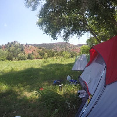Camping at Palo Duro Canyon