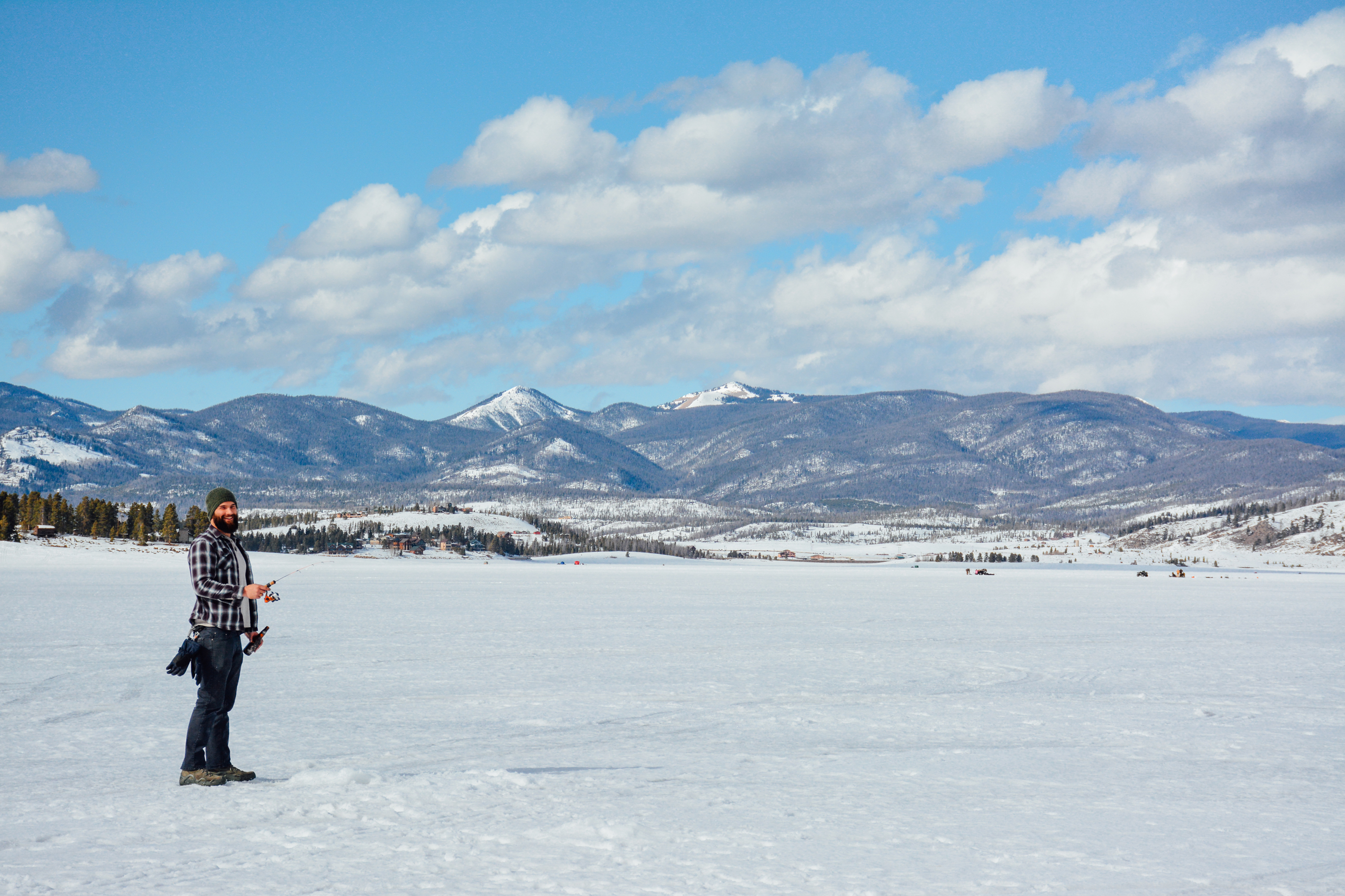 Ice Fish on Lake Granby