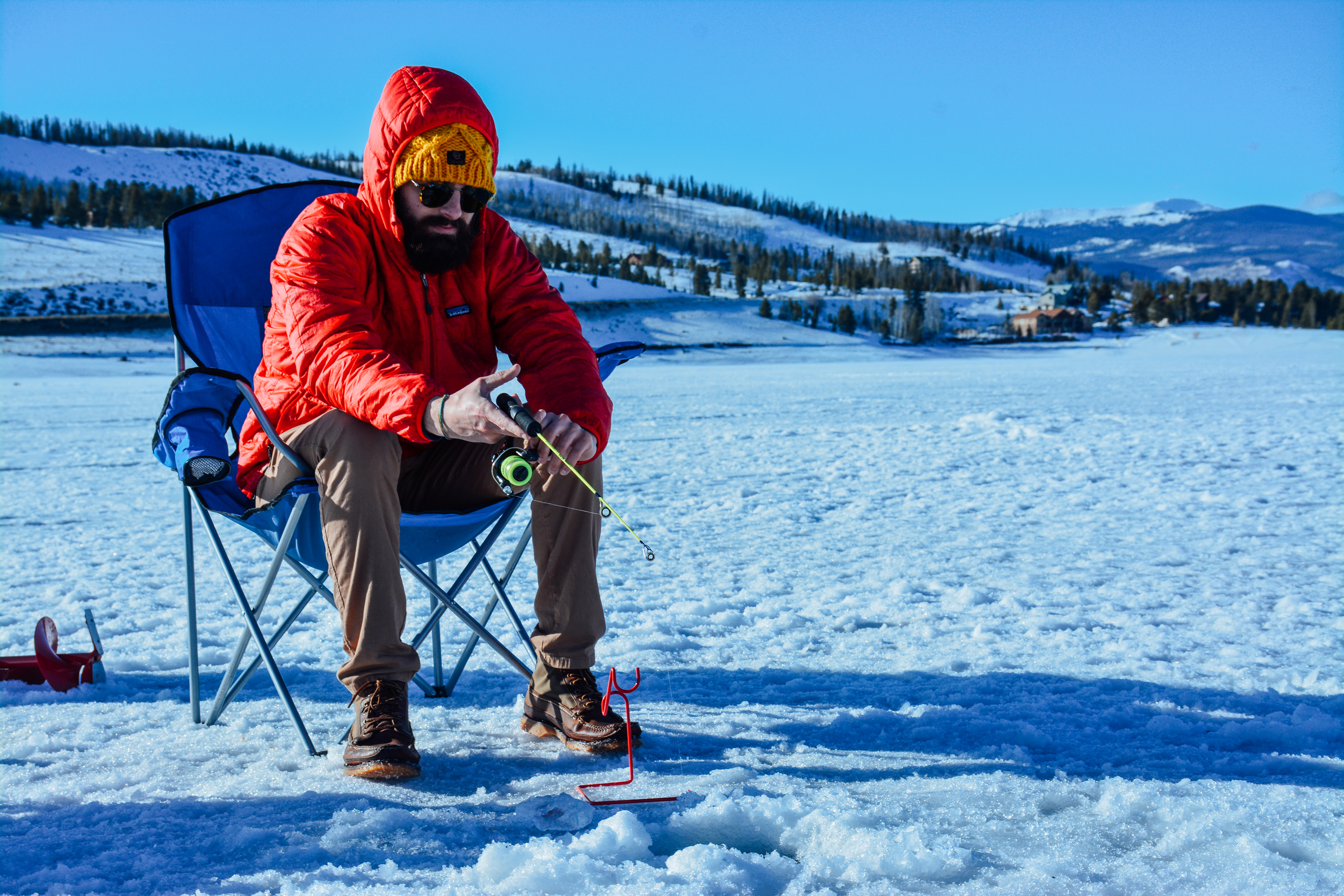 Ice Fish on Lake Granby, Granby, Colorado