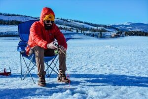 Ice Fish on Lake Granby