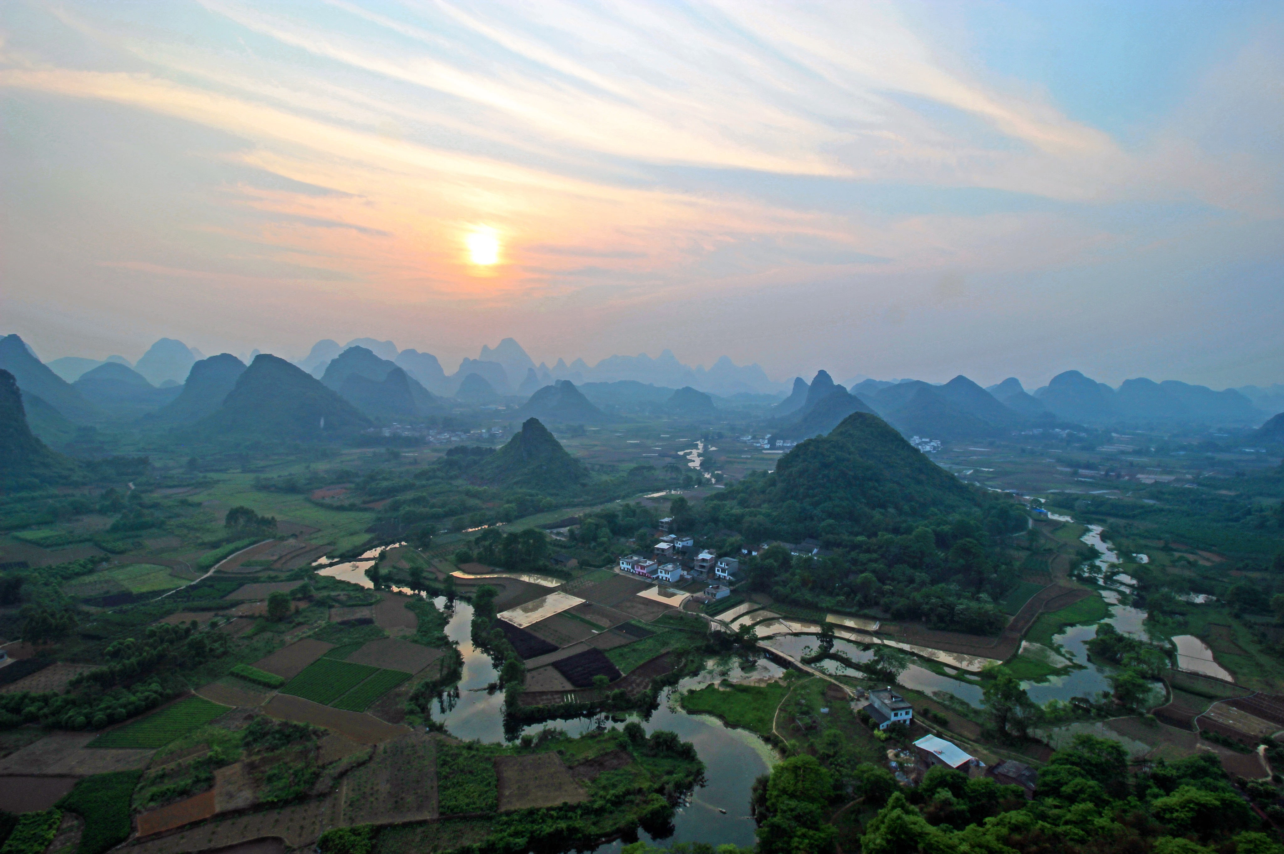 Hike to Cuipingshan Hill Peak (Yangshuo, China)