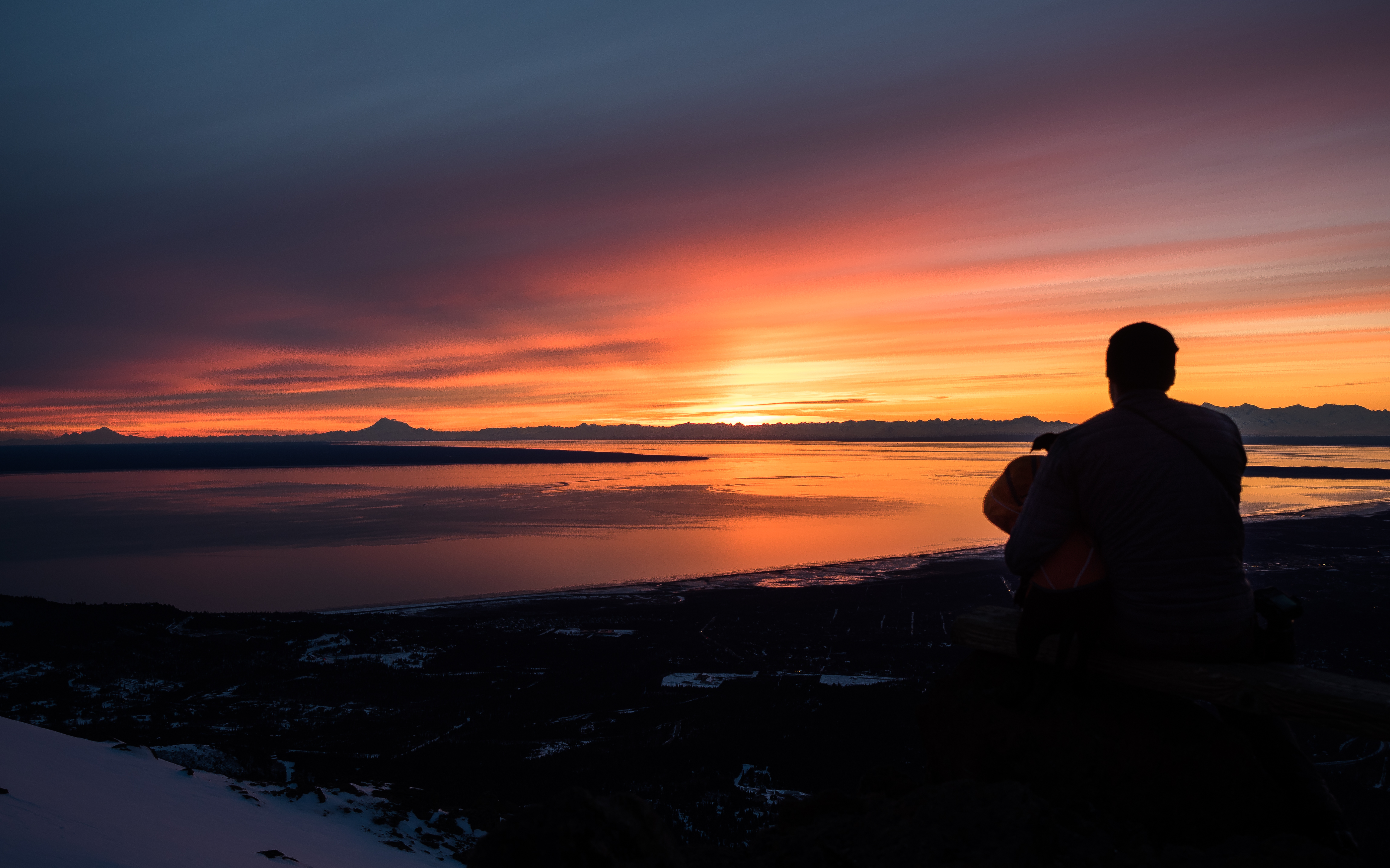 Hike up Flattop Mountain