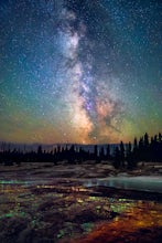 Photograph the Milky Way over Yellowstone's West Thumb Geysers
