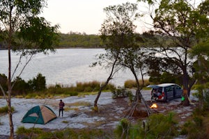Camp at Bay of Fires, Tasmania