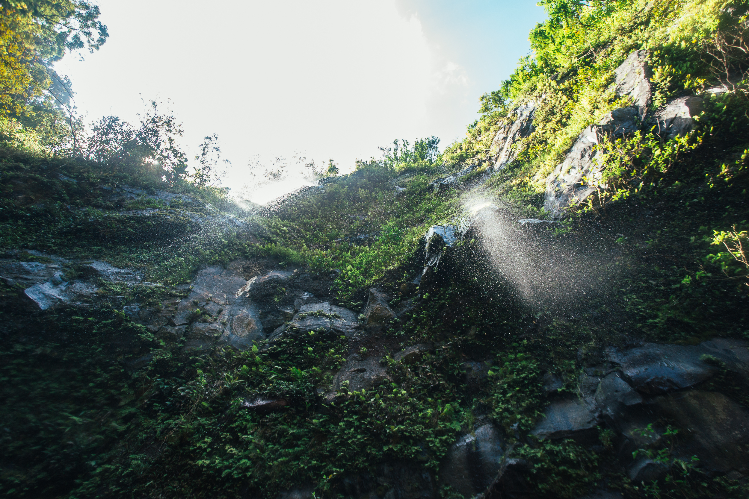 Take a Dip Under Upper Waikani (Three Bears) Falls