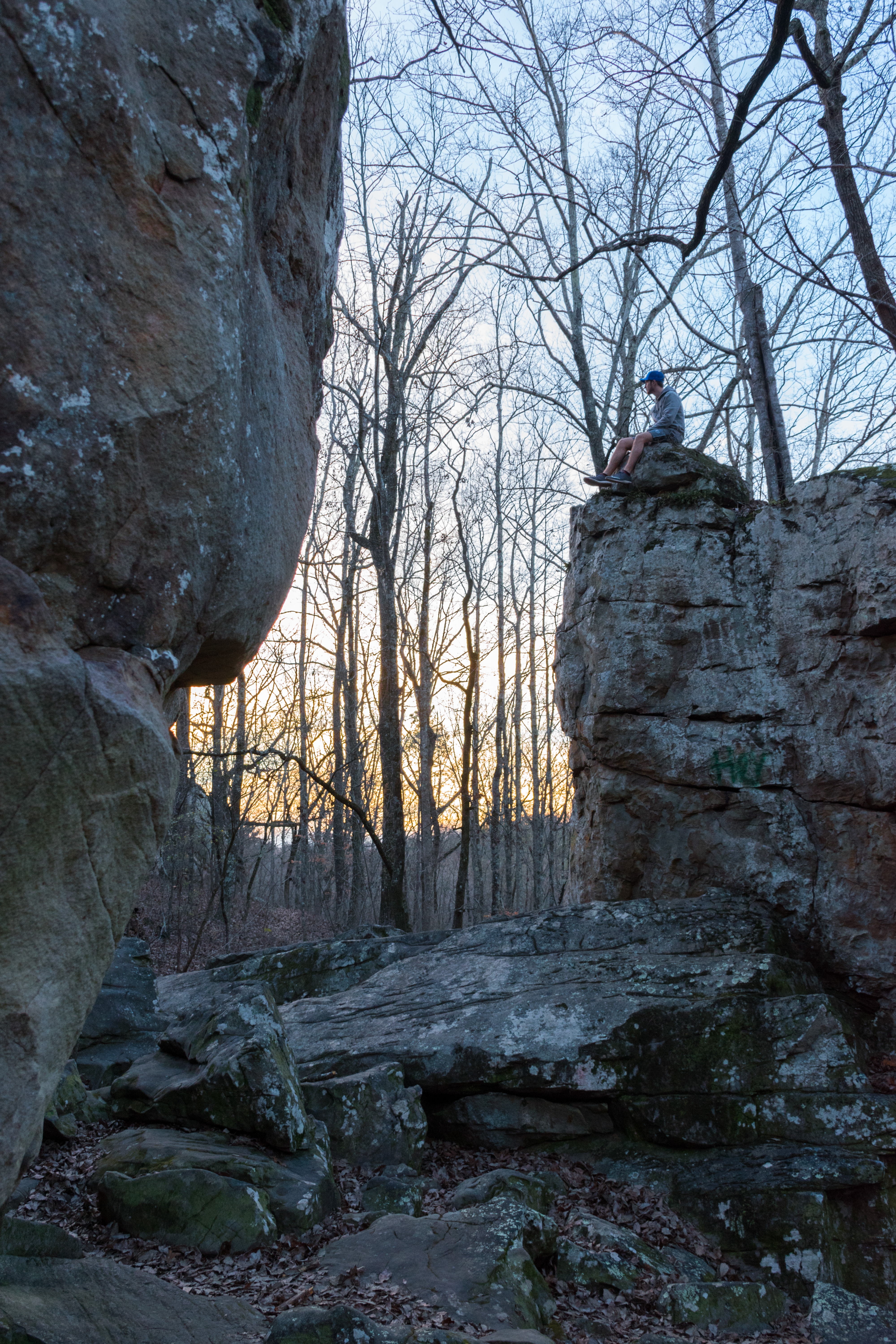 Bouldering at Moss Rock Preserve