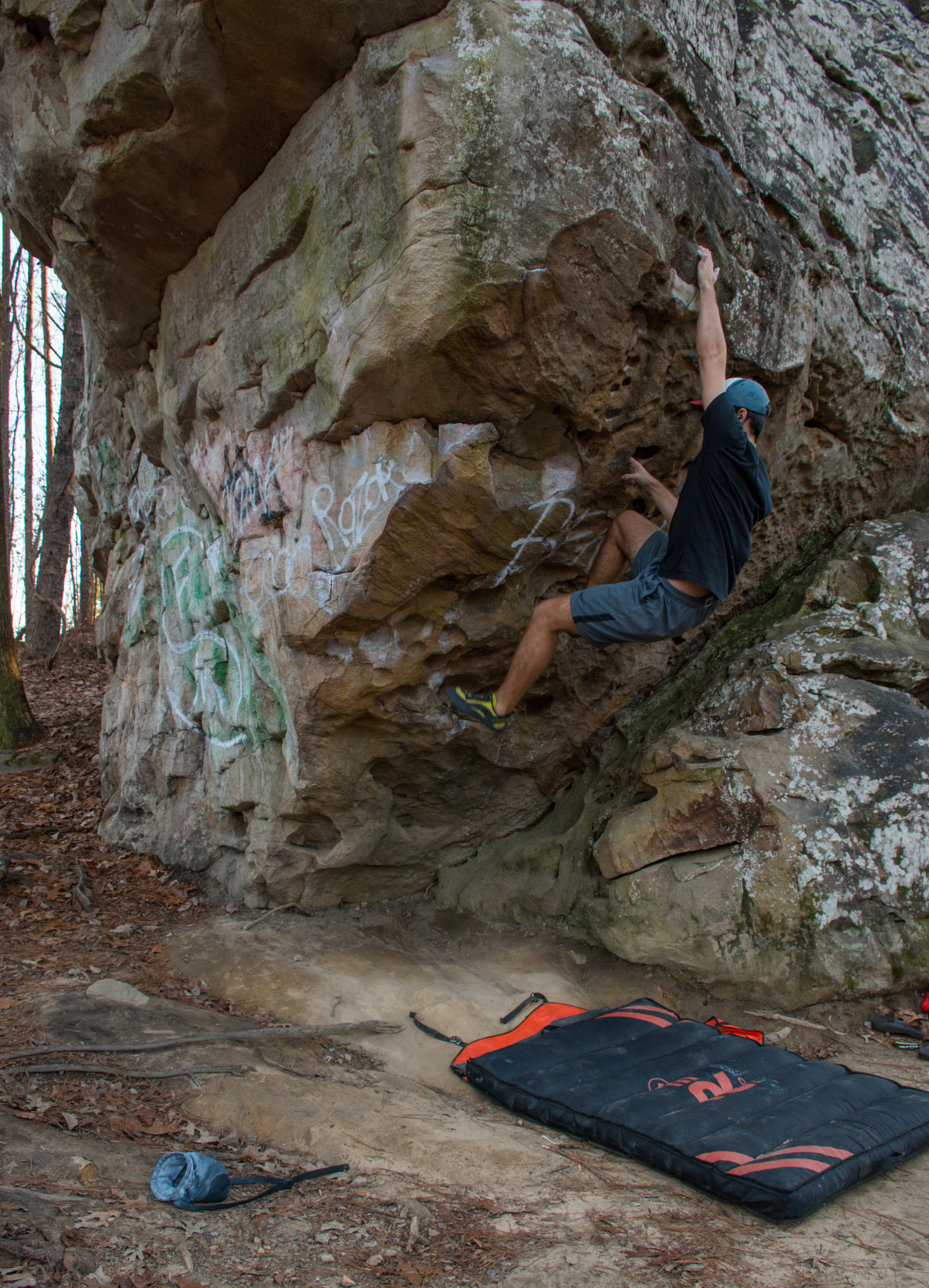 Bouldering at Moss Rock Preserve