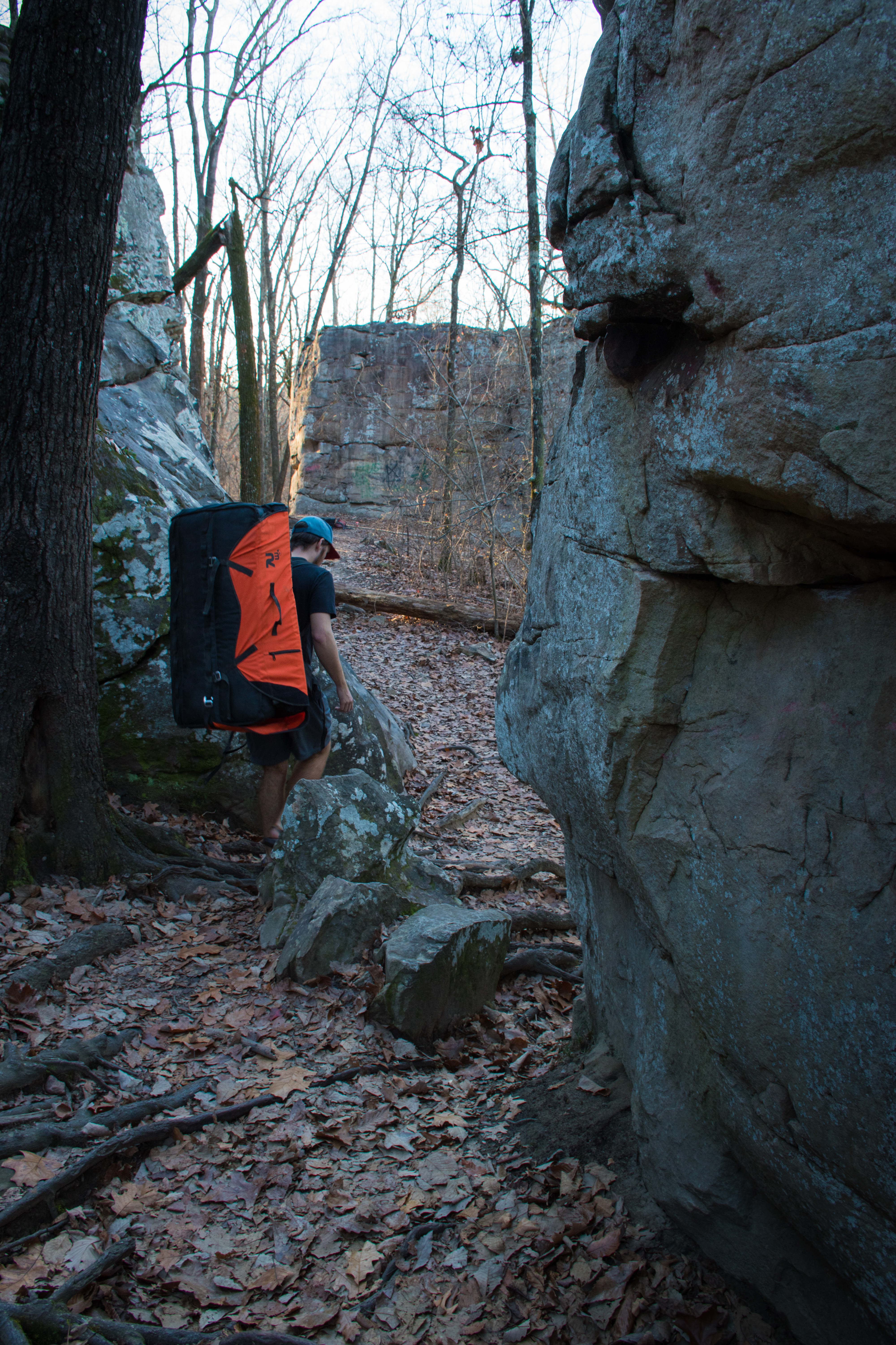 Bouldering at Moss Rock Preserve