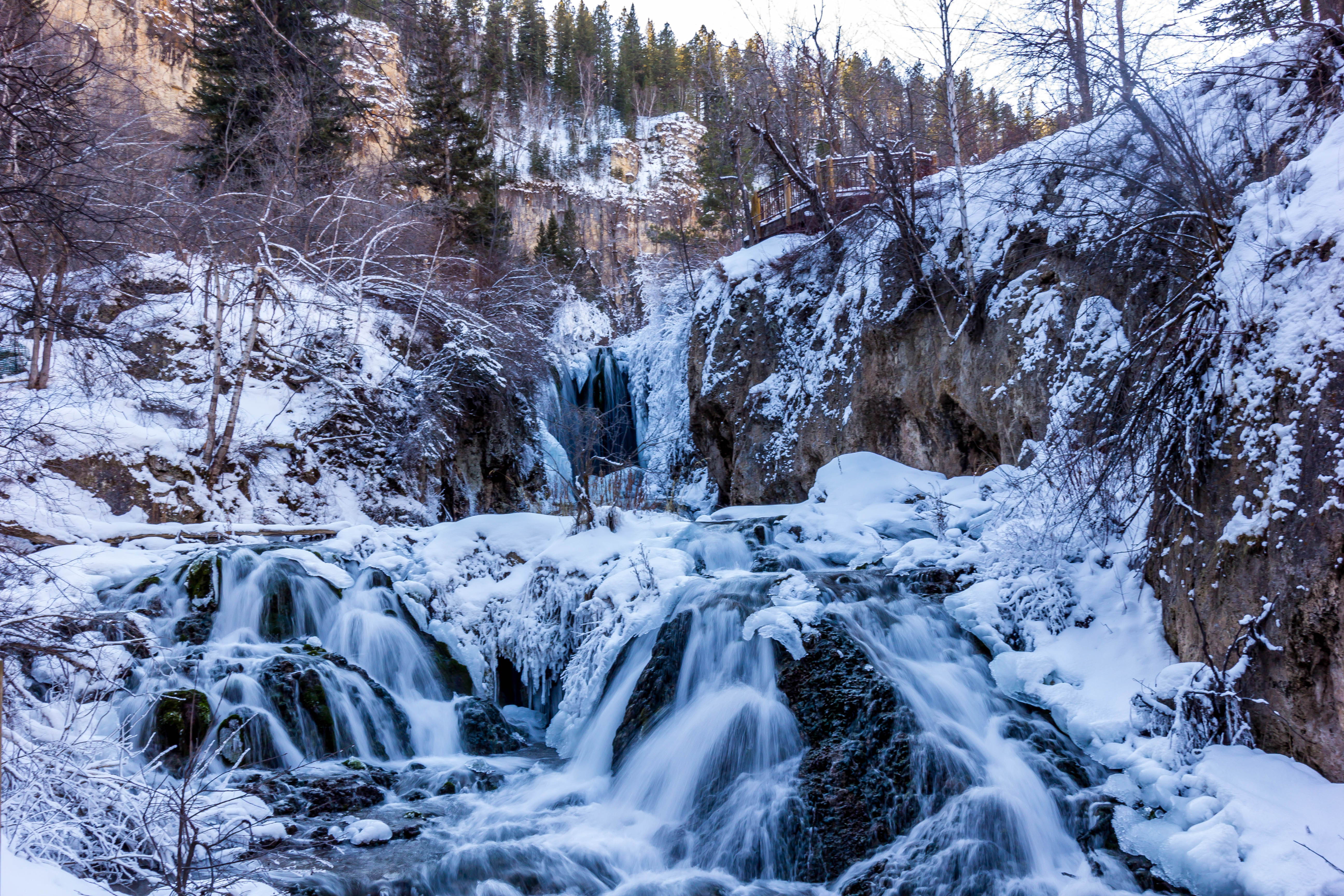 Explore the Frozen Waterfalls of Spearfish Canyon 