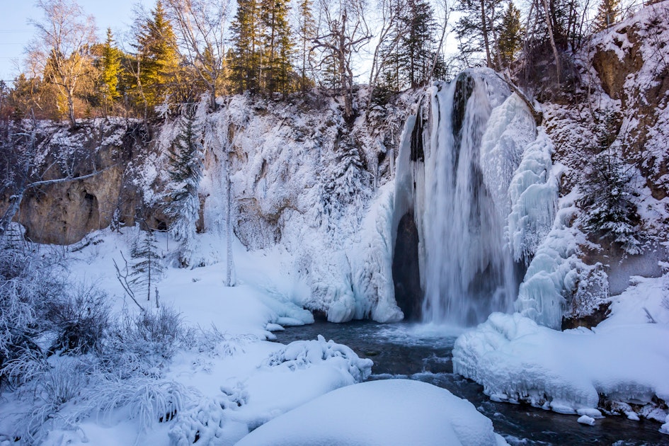 Explore the Frozen Waterfalls of Spearfish Canyon , Spearfish, South Dakota