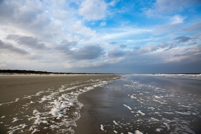 Camp at Stafford Beach on Cumberland Island, Georgia