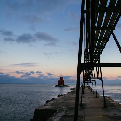 Photograph the Lighthouse at Sturgeon Bay Ship Canal Pierhead
