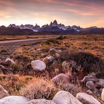 Photograph Fitz Roy and Cerro Torre from Route 40