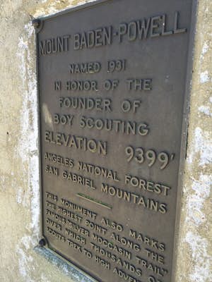 Mt Baden-Powell Summit